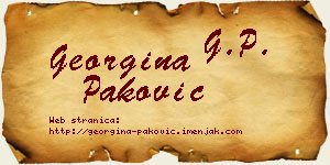Georgina Paković vizit kartica